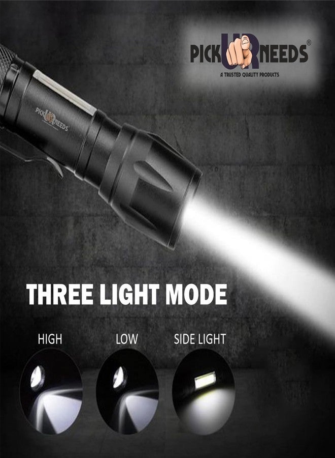 اختر احتياجاتك مصباح طوارئ LED قابل لإعادة الشحن بقوة 9 واط، مزود بخاصية التكبير/التصغير بثلاثة أوضاع، مناسب للبحث بعيد المدى. - Image 4